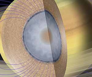 Grafische Darstellung des möglichen Saturn-Kerns