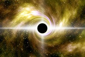 Illustration eines schwarzen Lochs
