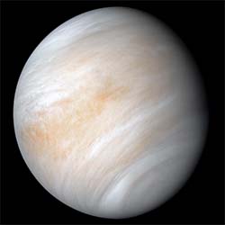 Die Wolken-verhüllte Venusoberfläche eingefangen bei der Mariner10-Mission